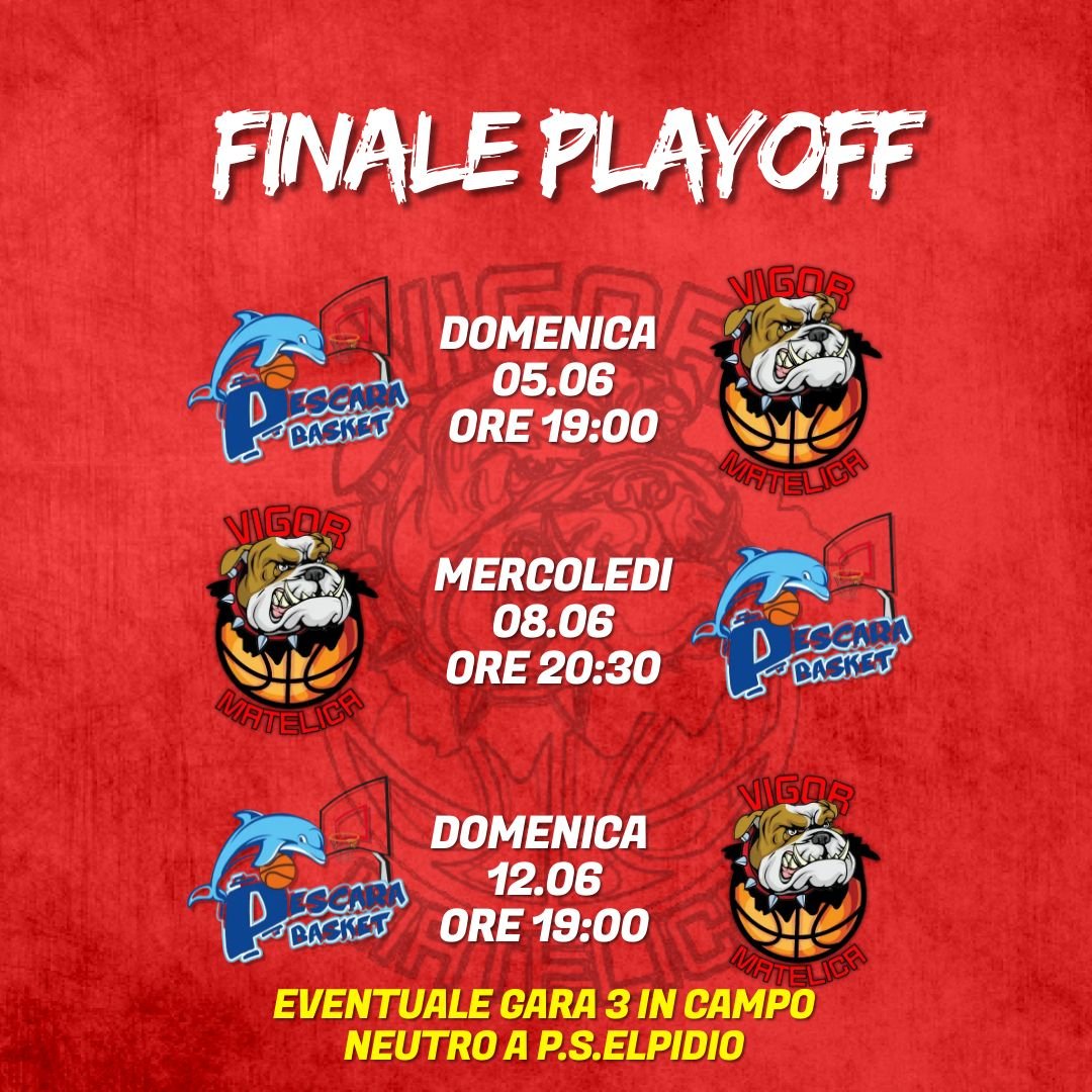 Finale playoff ecco il calendario completo della serie contro la Pescara Basket